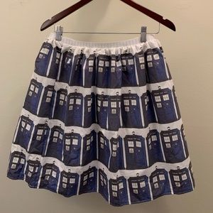 DR WHO INSPIRED TARDIS SKIRT L/XL ONE OF A KIND!